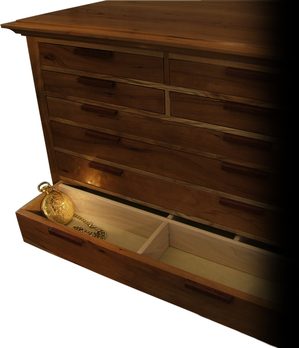 One example of our luxury jewelry boxes Jewelry box with a gold pocket watch